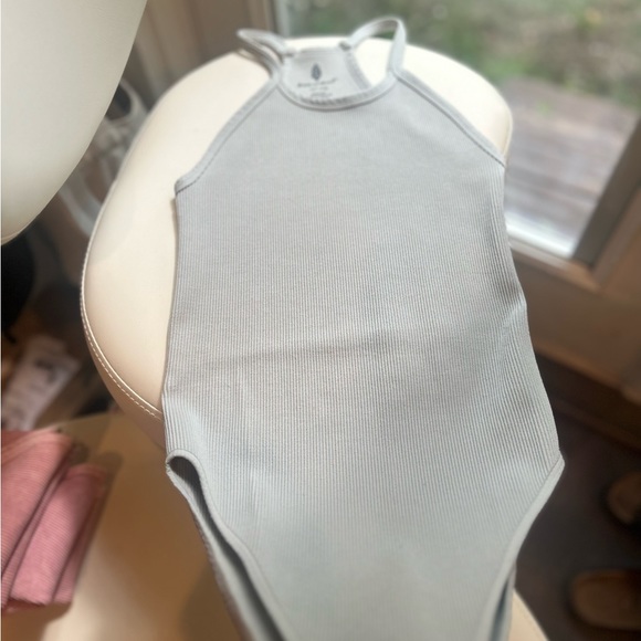 Free people happiness bodysuit m/l ribbed gray/sage - Picture 14 of 15